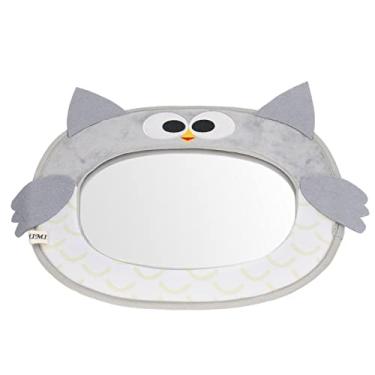 Imagem de SPYMINNPOO Espelho de carro de bebê, assento de segurança de bebê de desenho animado, espelho de acrílico para banco traseiro de bebê, decoração de carro para bebê virado para trás (coruja)
