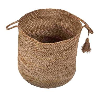 Imagem de LR Home Cesta de armazenamento decorativa Montego, 43 cm de altura, juta natural