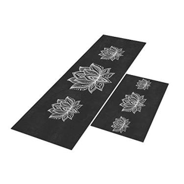 Imagem de Tapete Passadeira de Cozinha Lotus120x40 + Capacho 60x40