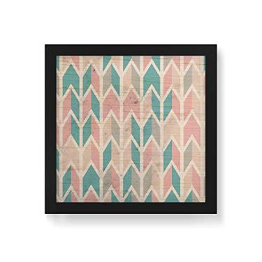 Imagem de Arte Maníacos Quadro Decorativo em Madeira Setas Textura Para Cima - 30x30cm (Moldura caixa em laca preta)