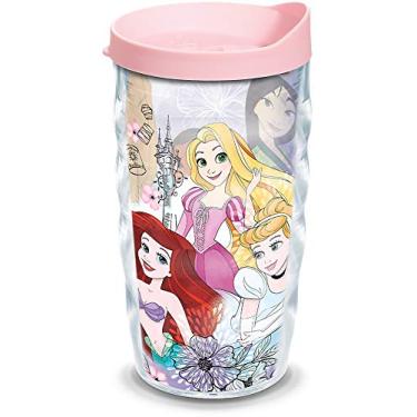 Imagem de Tervis Disney – Grupo de princesas feito nos EUA copo isolado de parede dupla mantém as bebidas frias e quentes, 295 ml ondulado, clássico