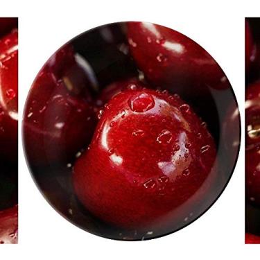 Imagem de Prato de cerejeira com imagem de frutas vermelhas temperadas de porcelana Salver louça de jantar