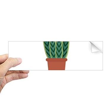 Imagem de DIYthinker Adesivo retangular verde de cacto, suculentas de plantas em vaso para notebook, decalque de janela