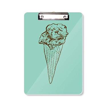 Imagem de Bloco de notas para desenho de chocolate crocante, pasta de sorvete, placa de apoio A4