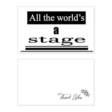 Imagem de Cartão de agradecimento Shakespeare World Is A Stage Birthday Paper Greeting Wedding Greeting