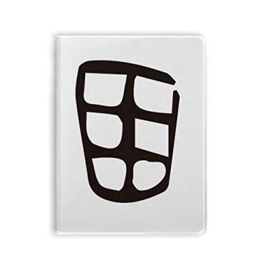 Imagem de Caderno de anotações de osso com sobrenome chinês com desenho de tian, capa macia