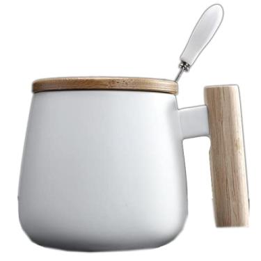 Imagem de PAYNAN Caneca de café de cerâmica nórdica copo de leite para escritório, café da manhã, artigos de cozinha para viagem em casa