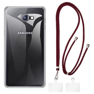 Imagem de Shantime Capa para Samsung Galaxy A9 2016 + cordões universais para celular, pescoço/alça macia de silicone TPU capa protetora para Samsung Galaxy A9 Pro 2016 (6 polegadas)
