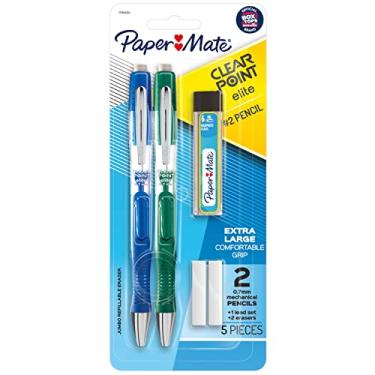 Imagem de Paper Mate Clearpoint Elite Lapiseira 0,7 mm, conjunto para iniciantes, 2 lápis, material escolar, material escolar, lápis de desenho para esboçar