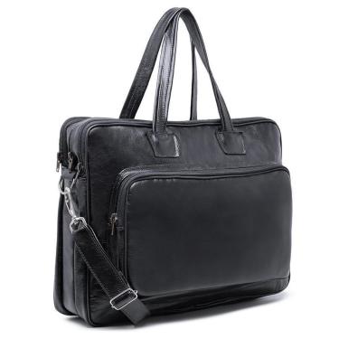 Imagem de Pasta Notebook Executiva Malbork Com Divisórias Couro Preto PST01-Masculino