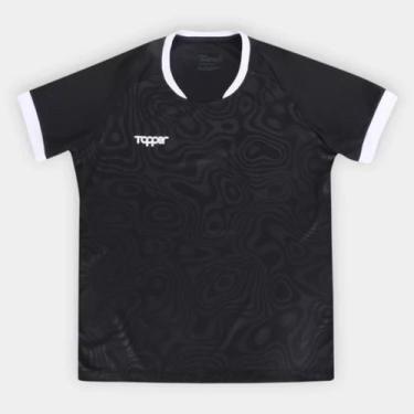 Imagem de Camiseta Topper Optical Feminina - Preto + Branco