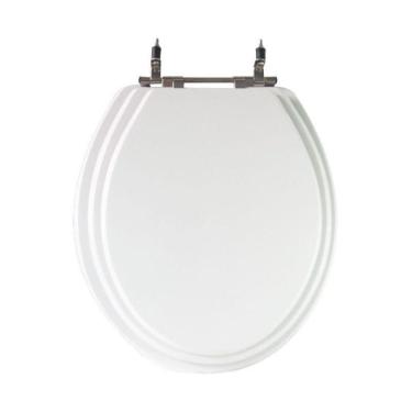 Imagem de Assento Sanitário Poliéster para Louça Azálea/standard/carina/flamingo/fiore/sabará Aço Triplex Branco