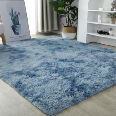 Imagem de KAIJIE Tapetes de sala de estar, tapete ultramacio e fofo, tapete grande antiderrapante confortável para sala de jogos, tapete felpudo moderno para quarto de crianças, meninas, casa, deco140 x 200 cm
