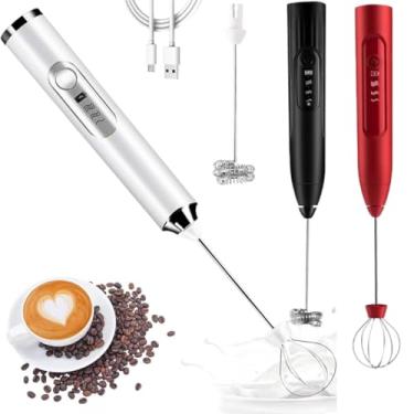 Imagem de Mixer Misturador Batedor Portátil Sem Fio Para Misturar Líquido Mexer Ovo Recarregável Usb 2 em 1 (PRETO)