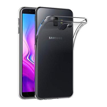 Imagem de Capa para Samsung Galaxy J6 Plus (6,0 polegadas) MaiJin Capa Traseira Transparente de Gel de Borracha TPU Macio