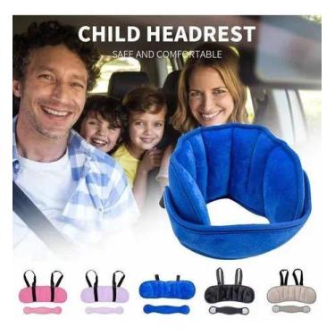 Imagem de Suporte De Cabeça Infantil Criança Apoio P/ Cadeirinha Carro Azul - St