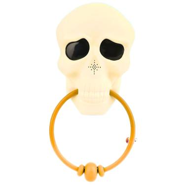 Imagem de Campainha Aldravas Caveira Batedor De Porta C/Som Halloween