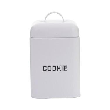 Imagem de Lata Cookie Branca 12x19x12Cm Aço - Mai Home