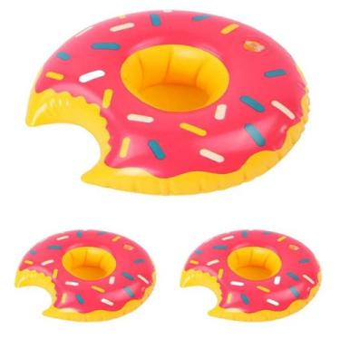 Imagem de Kit 3 Boias Porta Copo Donuts Rosa Granulado Bo14785 - Geral