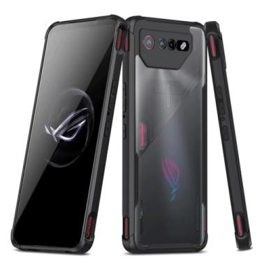 Imagem de Fanbiya TPU Capa para ROG Phone 7, 7 Ultimate Case com protetor de tela de vidro temperado e protetor de câmera, compatível com gatilho de ar, proteção de corpo inteiro resistente a suor e arranhões