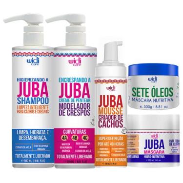 Imagem de Kit Widi Care Encrespando Juba, Shampoo, Máscara, Sete Óleos, Mousse