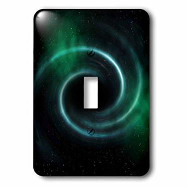 Imagem de 3dRose Lsp_213637_1" Turquesa Espaço Preto Orifício Em Um Fundo Estrelado Interruptor Único, Multicolorido