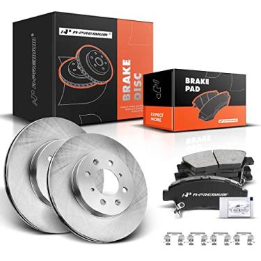 Imagem de A-Premium Rotores de freio a disco ventilados frontais de 10,32 polegadas (262 mm) + kit de pastilhas de cerâmica compatível com modelos Honda selecionados - Civic del Sol 1994 1995 1996 1997 1,6L,
