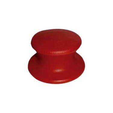 Imagem de Pomel puxador de baquelite vermelhos premium pegador tampa de vidro para panelas e frigideiras