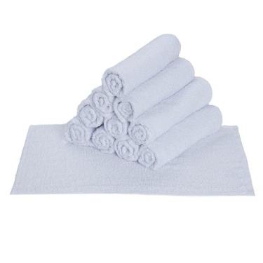 Imagem de Kit 10 toalhas de cabelo para salão 28x48 - Poderosa Sempre, BRANCO