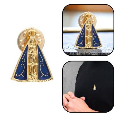 Imagem de Broche Boton Nossa Senhora Aparecida Dourado - FORNECEDOR 1