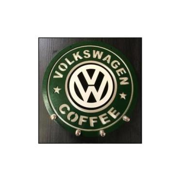 Imagem de Porta Chaves Madeira Mdf Não Esqueça Chaves Volkswagem Coffe - Casa No