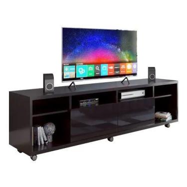 Imagem de Rack para tv arizona 1,80 largura preto - Village Móveis