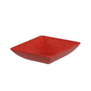 Imagem de Prato mini petisqueira quadrado aperitivos vermelho - EVO