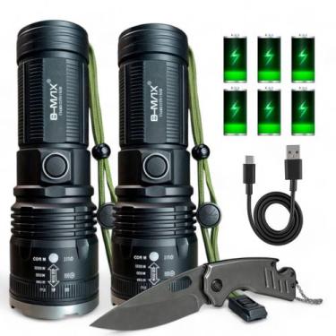 Imagem de Kit 2x Lanterna Sabre De Luz Mais Forte Do Mundo + Canivete - B-MAX