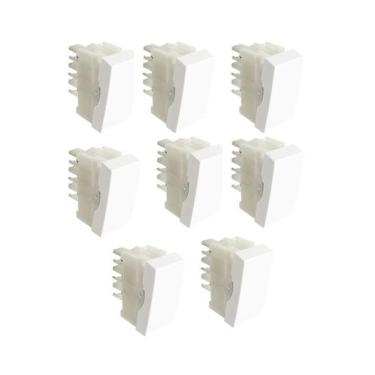Imagem de Kit 8 Modulo Interruptor Simples Branco Alumbra Inova Pro