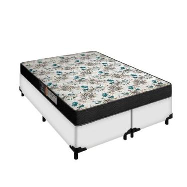 Imagem de Conjunto Queen Colchão Veneza D33 24cm e Box Branco Portobel