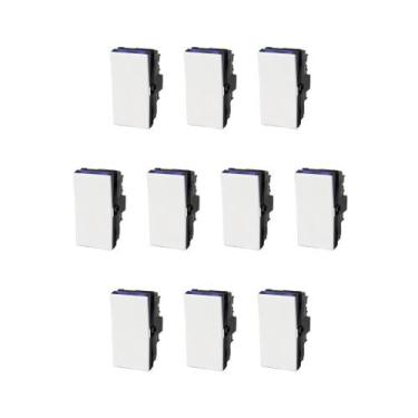 Imagem de Kit 10 Módulos 1 Interruptor Simples Branco Borne Pial Plus+ - Legrand