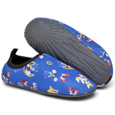Imagem de Sapatilha Sonic  Infantil Antiderrapante Masculino para Praia, parque,