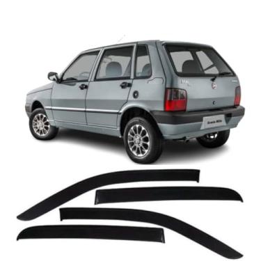 Imagem de CALHA DE CHUVA ADESIVA UNO FIRE 2001 ATÉ 2009 4 PORTAS FUMÊ