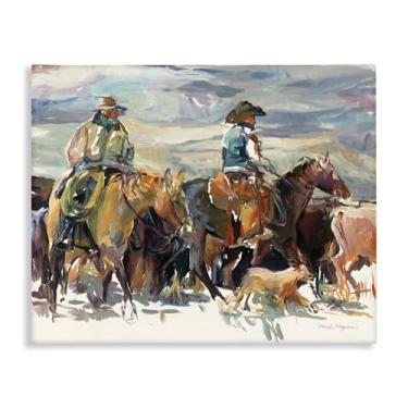 Imagem de Stupell Industries The Roundup Western Painting Canvas Wall Art Design por Marilyn Borglum, 76 x 61 cm
