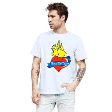 Imagem de Camiseta Coração I Love My Tattoo Camisa Personalizada Blusa Adulto Al