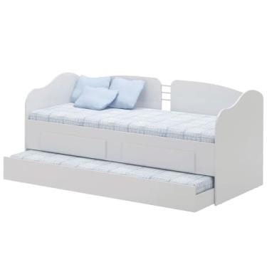 Imagem de Sofá Bicama Solteiro 2 Gavetas 193x85 CM08 Branco Dtall