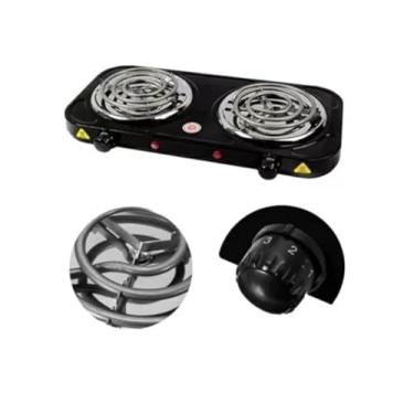 Imagem de Fogão Elétrico Portátil Cooktop 2 Bocas, 2500W 110V