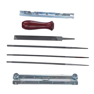 Imagem de Afiador de Motosserra Ferramenta de Arquivo Kit de Afiador de Motosserra Conjunto de Arquivos de Motosserra Ferramenta de Afiação de Dentes de Motosserra Com Bolsa de
