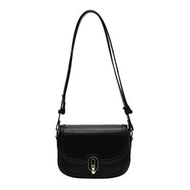 Imagem de Saddle Bags para mulheres tendência simples pequena bolsa transversal de couro PU para mulheres bolsas e bolsas da moda
