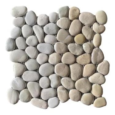 Imagem de Seixo Telado 30x30cm – Revestimento Premium em Pedra Natural para Ambientes Sofisticados | Lemon Decor