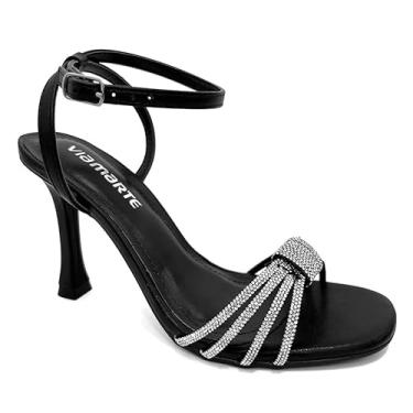 Imagem de Sandália Via Marte Salto Fino Alto 23-20202 Preto