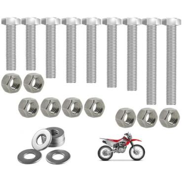 Imagem de Kit parafusos inox suporte motor CRF230 CRF230F 2007 a 2020 Honda Fixa