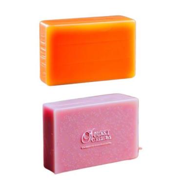 Imagem de Kit Clareador e Revitalizante: Sabonete de Açafrão + Sabonete de Rosa 