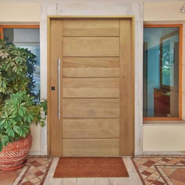 Imagem de Kit Porta de Madeira Pivotante 210x102cm Batente 14cm Fechadura 803 Ro